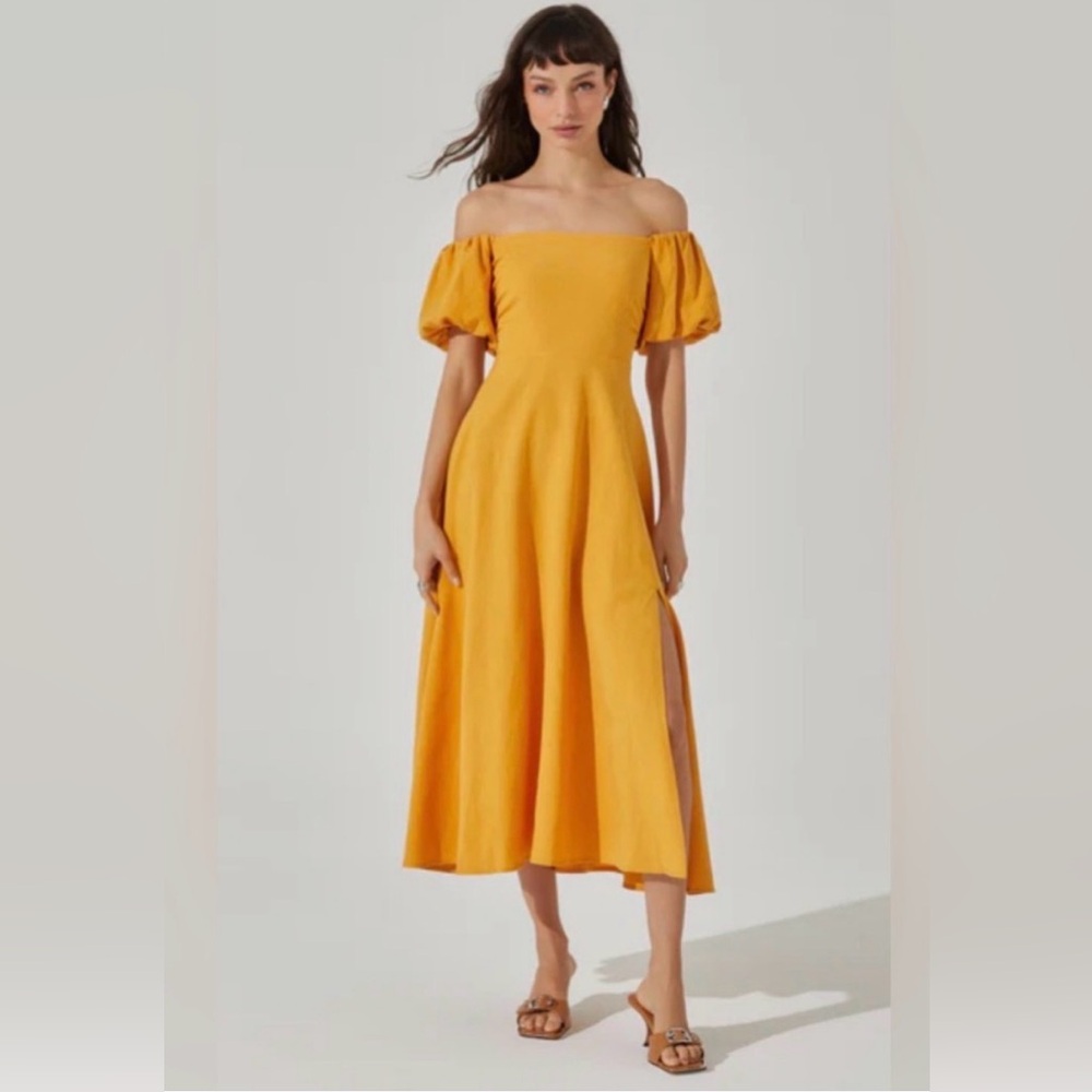 ASTR off the shoulder midi dress